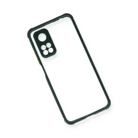 Newface Xiaomi Mi 10T Pro Kılıf Miami Şeffaf Silikon - Koyu Yeşil