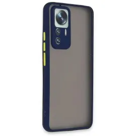 Newface Xiaomi Mi 12T Pro Kılıf Montreal Silikon Kapak - Lacivert
