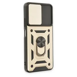 Newface Xiaomi Poco M4 Pro 5G Kılıf Pars Lens Yüzüklü Silikon - Gold