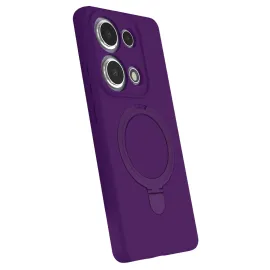 Newface Xiaomi Redmi Note 13 Pro 4G Regal Magsafe Standlı Kapak - Derin Mor