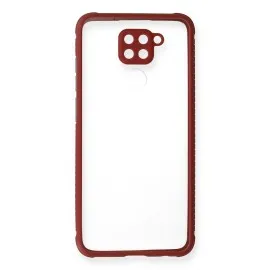 Newface Xiaomi Redmi Note 9 Kılıf Miami Şeffaf Silikon - Fuşya