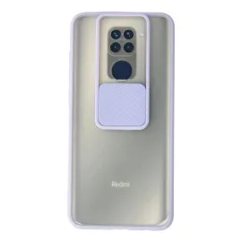 Newface Xiaomi Redmi Note 9 Kılıf Palm Buzlu Kamera Sürgülü Silikon - Lila