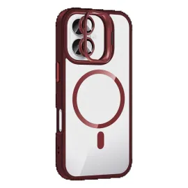 Joko Apple Iphone 16 Plus Remim Lensli Magsafe Standlı Kapak - Bordo
