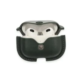 Newface Airpods 3 (3.nesil) Çanta Deri Kılıf - Haki Yeşil