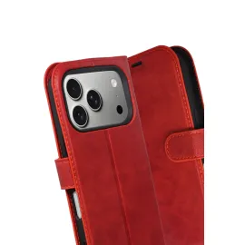 Newface Apple Iphone 17 Pro Trend S Plus Kapaklı Kılıf - Kırmızı