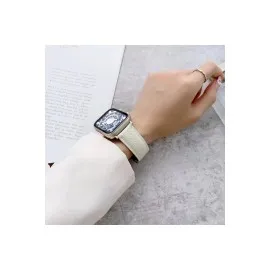 Newface Apple Watch 42Mm Kr414 Daks Deri Kordon - Koyu Yeşil