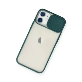 Newface Iphone 11 Kılıf Palm Buzlu Kamera Sürgülü Silikon - Yeşil