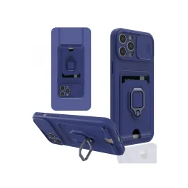 Newface Iphone 12 Pro Max Kılıf Zuma Kartvizitli Yüzüklü Silikon - Lacivert