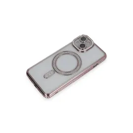 Newface Iphone 13 Kılıf Joke Simli Magneticsafe Kılıf - Pembe