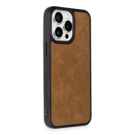 Newface Iphone 14 Pro Max Kılıf Aras Deri Kapak - Taba