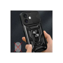 Newface Iphone 16 Kılıf Pars Lens Yüzüklü Silikon - Gümüş