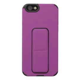 Newface Iphone 6 Kılıf Mega Standlı Silikon - Mor