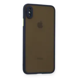 Newface Iphone Xs Max Kılıf Montreal Silikon Kapak - Lacivert
