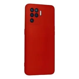 Newface Oppo Reno 5 Lite Kılıf Nano Içi Kadife Silikon - Kırmızı