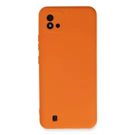 Newface Realme C11 2021 Kılıf Nano Içi Kadife Silikon - Turuncu