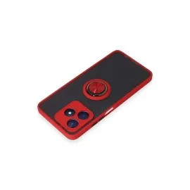 Newface Realme C53 Kılıf Montreal Yüzüklü Silikon Kapak - Kırmızı