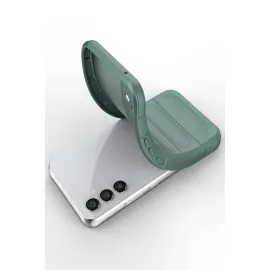 Newface Samsung A56 Kılıf Optimum Silikon - Koyu Yeşil