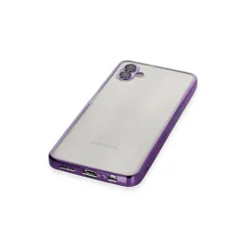 Newface Samsung Galaxy A04 Kılıf Razer Lensli Silikon - Mor