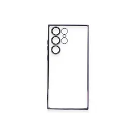 Newface Samsung Galaxy S24 Ultra Kılıf Razer Lensli Silikon - Siyah