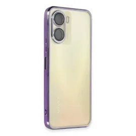 Newface Vivo Y16 Kılıf Razer Lensli Silikon - Mor