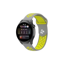 Newface Watch 20Mm Spor Delikli Kordon - Gri-Yeşil