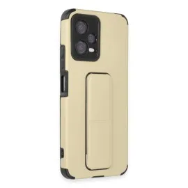 Newface Xiaomi Poco X5 5G Kılıf Mega Standlı Silikon - Gold
