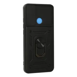 Newface Xiaomi Redmi 9C Kılıf Pars Lens Yüzüklü Silikon - Siyah