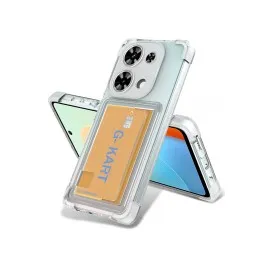 Newface Xiaomi Redmi Note 13 Pro 4G Kılıf Kart Şeffaf Silikon - Şeffaf