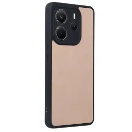 Newface Xiaomi Redmi Note 14 4G Kılıf Aras Deri Kapak - Pudra