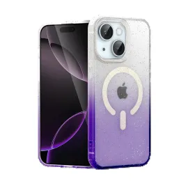 Newface Apple Iphone 15 Pummel Shiny Magsafe Kapak - Mor