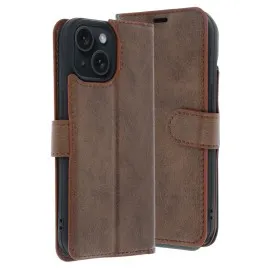 Newface Apple Iphone 15 Trend S Plus Kapaklı Kılıf - Taba