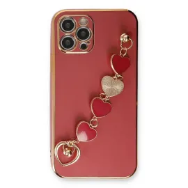 Newface Iphone 12 Pro Max Kılıf Esila Silikon - Kırmızı