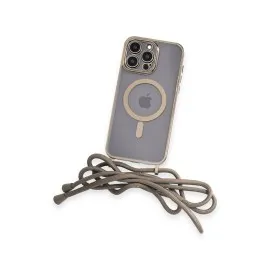 Newface Iphone 13 Pro Kılıf Divo Lazer Askılı Magsafe Kapak - Gold