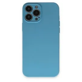 Newface iPhone 13 Pro Max Kılıf Nano içi Kadife Silikon - Mavi