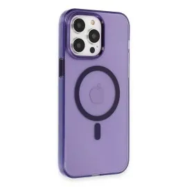Newface Iphone 14 Pro Kılıf Tron Şeffaf Magsafe Kapak - Derin Mor