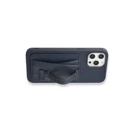 Newface Iphone 14 Pro Max Kılıf Hd Deri Kartvizitli Kapak - Mavi