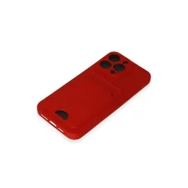 Newface Iphone 15 Pro Kılıf Kelvin Kartvizitli Silikon - Kırmızı
