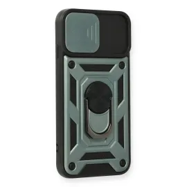 Newface Iphone 7 Kılıf Pars Lens Yüzüklü Silikon - Yeşil