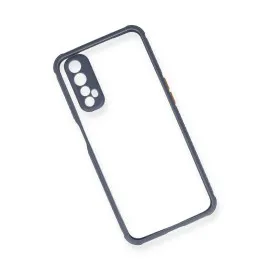 Newface Realme 7 Kılıf Miami Şeffaf Silikon - Gri