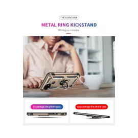 Newface Realme C21 Kılıf Sofya Yüzüklü Silikon Kapak - Gold