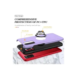 Newface Samsung Galaxy A02S Kılıf Elit Yüzüklü Kapak - Mor