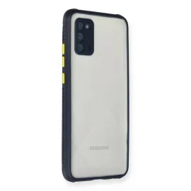 Newface Samsung Galaxy A02S Kılıf Miami Şeffaf Silikon - Lacivert