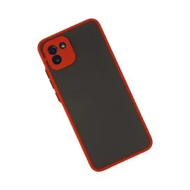 Newface Samsung Galaxy A03 Kılıf Montreal Silikon Kapak - Kırmızı