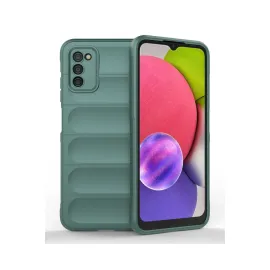 Newface Samsung Galaxy A03S Kılıf Optimum Silikon - Koyu Yeşil