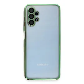 Newface Samsung Galaxy A13 4G Kılıf Razer Lensli Silikon - Yeşil