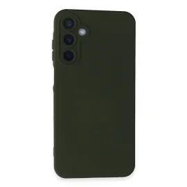 Newface Samsung Galaxy A15 4G Kılıf Nano Içi Kadife Silikon - Koyu Yeşil