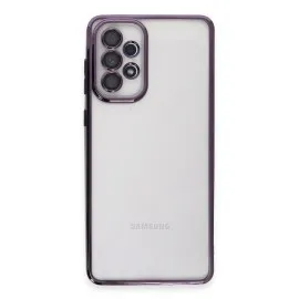 Newface Samsung Galaxy A33 5G Kılıf Razer Lensli Silikon - Mor