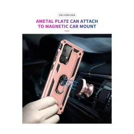 Newface Samsung Galaxy A52 Kılıf Sofya Yüzüklü Silikon Kapak - Rose