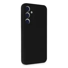Newface Samsung Galaxy A55 5G Kılıf Nano Içi Kadife Silikon - Siyah