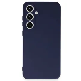 Newface Samsung Galaxy S24 Fe Kılıf Nano Içi Kadife Silikon - Lacivert